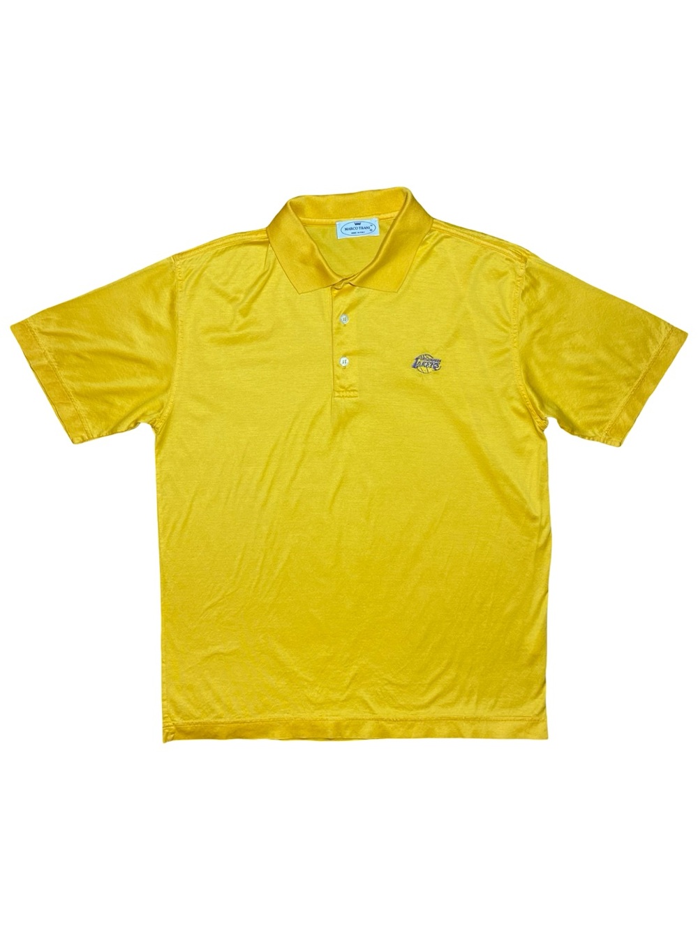 Vintage 70’s 80’s NBA Los Angeles Lakers Basketball Coaching Polo Shirt 
Yellow